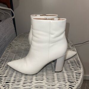 Marc Fisher White Heeled Boots